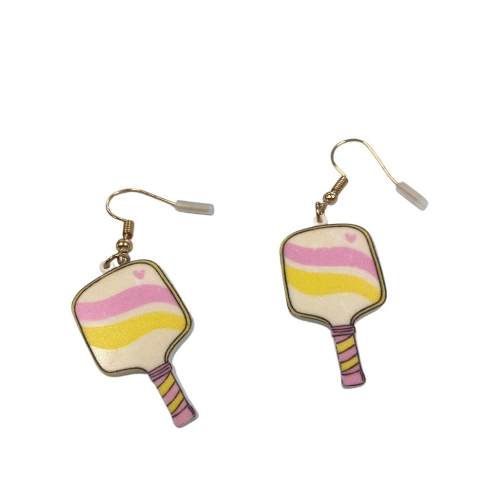 NWT PICKLE BALL PADDLE EARRINGS